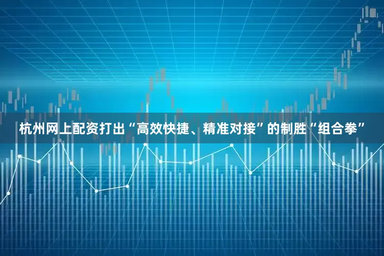 杭州网上配资打出“高效快捷、精准对接”的制胜“组合拳”